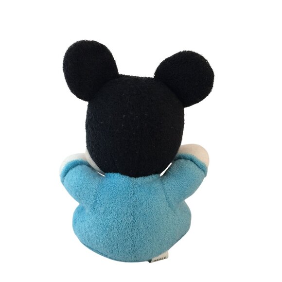 Vtg Mattel Disney Baby Mickey Minnie Mouse Plush w/Bibs Rattle Terry Cloth - Picture 4 of 15